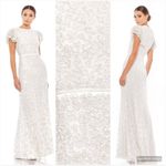 Mac Duggal  10748 White Floral Beaded Gown Dress Photo 2