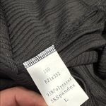 Wavy pattern blouse capped sleeve large Black Top NEW stretch Photo 2