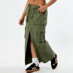 PacSun  Olive Green Cargo Midi Skirt XS Photo 2