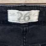 Free People  Womens Fringe Hem Solid Cotton Blend Skinny Jeans Black‎ Size 26 NWT Photo 8