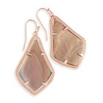 Kendra Scott  Alex Brown Mother of Pearl and Rose Gold Drop Earrings Photo 0