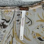 Free People Shirt Women Medium Cream Tan Paisley Say You Will Sheer Babydoll Y2K Photo 5