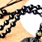 Classic Black Obsidian Buddha Big Head Pendant Tathagata Buddha Necklace Photo 6