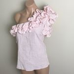 Petersyn Arabella Roseseer Ruffle One Shoulder Top Pink Photo 2