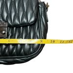 Badgley Mischka  Black Vegan‎ Leather Crossbody Bag Quilted Designer Adjustable Photo 7