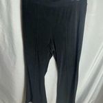 Aerie Black Ribbed Velour Flare Lounge Pants Women’s Size L Pull-On Comfy Photo 0