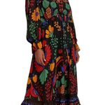 Farm Rio Georgette maxi floral long sleeved v neck dress size Petite Small Photo 0