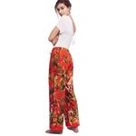 LILKA Anthropologie Doting Deer Red Green Jungle Lounge Pants Photo 6