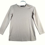 Susan Graver Tunic Top Button Accent Quilted Long Sleeve Comfort Casual XXS Photo 0