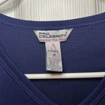 Pro‎ Celebrity Women’s Auburn Tigers Short Sleeve V Neck Top Size Medium Blue Photo 2