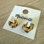Madewell $24 New  Semiprecious Huggie Hoop Earrings - Gold Photo 2