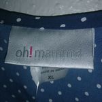 Oh! Mamma XL Short Sleeved Polka Dot Navy Maternity Top New! Blue Size undefined Photo 3