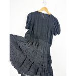 ZARA  Black Eyelet Ruffle Mini Dress Size Large Cotton Boho Whimsygoth Preppy Photo 10