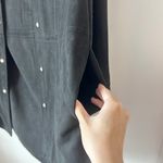 ZARA Black Suede Fringe Button Down Jacket Size S Photo 4