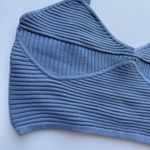 Aerie NWT  Take Charge Sweater Corset Tank Top Cropped Blue Size Large L NEW Photo 2