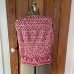 Faded Glory Vintage  Floral Smocked Sleeveless Button Up Crop Top Sz M Photo 4