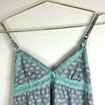 XOXO Gray Lace Trim Babydoll Nightie Sleep Dress Small Adjustable Straps Cute Photo 3
