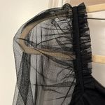 Les Soeurs Black Puff Sleeve Mesh Shirt Photo 3