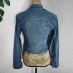 Charming Charlie Denim Jean Jacket with Rose Flowers Photo 2