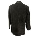 VTG Global Identity G III Suede Leather Blazer Jacket‎ Womens Large Black Crest Photo 1