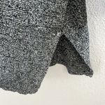 Eileen Fisher Silk Organic Linen Open Front Sweater Longline Gray Black Small Photo 3