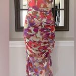 Nicholas x Revolve Maeve Ruched Halter Midi Dress, Size 8 New w/Tag Pink Photo 6