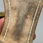 Aerin golden peddle leather t strap sandals with fish scale gem designs 6.5 Photo 6