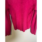 Anthropologie Pilcro Stitched Long Sleeve Collared Corset Top Pink Purple Medium Photo 6