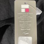 NWT Tina Stephens Made In Italy Black Linen Embroidered Asymmetric Top‎ O/S Size undefined Photo 11