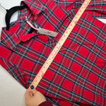 Vineyard Vines Plaid Poplin Popover Shirt Dress Tunic Red Green Blue Size Small Photo 6
