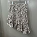 ZARA NWT Asymmetrical Marled Tweed Boucle Ruffle Skirt Size XS Photo 1