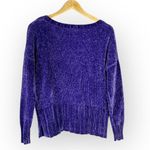 Seven7  Pullover Sweater Women's Small Purple Knit Plush Chenille Long Sleeve Photo 1