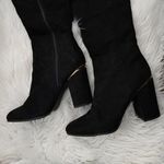 Tommy Hilfiger  | Faux Suede Black Gold Hardware Over Knee Boots Twnarzel | 9 Photo 2