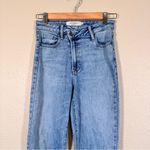 Hidden Blue High Rise Straight Leg Jeans Womens 24 Asymmetrical Closure Denim Photo 1