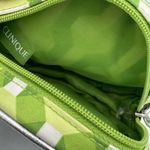Clinique  Small Wristlet Green/white Geometric Design‎ 4" Round Cosmetic Bag Photo 3