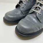 Dr. Martens  Pascal Croc Gray Leather UK 7 Combat Boots US 8 Men 9 Women Photo 9