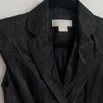 Michael Kors long satin button down collared vest black… Photo 1
