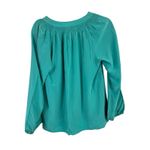 Lilly Pulitzer Elsa 100% Silk Top Green Preppy Office FLAW Womens Medium Photo 7