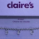 NWT Claire’s CZ Charm Stainless Steel Anklet. Y2K McBling Silver Tone Zirconia Photo 2