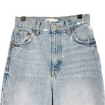 ZARA  Woman High Rise Wide Leg Straight Distressed Jeans Size 00 Photo 3