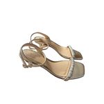 Badgley Mischka Jewel Sandals Size 7.5 Rose Gold Kitten Heel Open Toe Photo 2