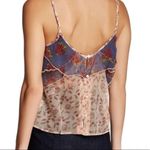 Free People ‘All Things Sheer’ Floral Camisole Tiered Tank Sheer Top Purple M Photo 1