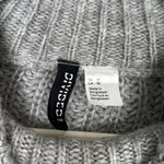 H&M Loose Knit Mockneck Cropped Long Sleeve Gray Sweater Size Medium Photo 4