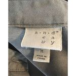 A New Day Chambray Shirt Dress Size M Women Green Button Up Drawstring Waist Photo 6