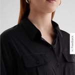 EXPRESS Button Front Tie Waist/Wide Leg Jumpsuit | Women’s Size Large Photo 4