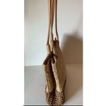 Beach coastal weaved shoulder bag brown and tan Photo 3
