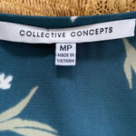 Collective Concepts Collective Concept Stitch Fix Open Front Knotted Green Floral Blouse M Petite Photo 8