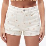 PacSun mushroom embroidered elastic waist shorts in a size medium new with tag Photo 0