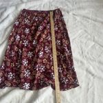 VTG Y2K Loco Lindo Floral Midi Skirt Maroon Crepe A Photo 9