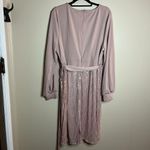 Grace Karin  Light Pink Hip Wrap Fish Tail V Neck Sequin Evening Dress Photo 8